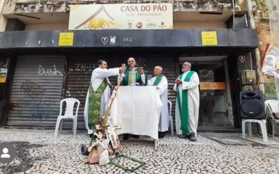 Casa do Pão Provisória é lugar de chegada da peregrinação ‘Pão em todas as mesas’